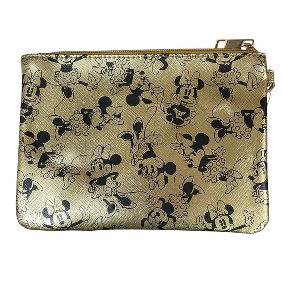 DISNEY Minnie Mouse Gold Wristlet frolicking flirty fun Minnie’s dancing whimsy - Picture 3 of 14